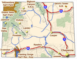 Request free travel planners for Wyoming vacation planning.