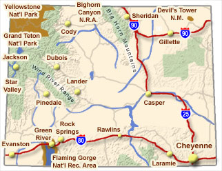 Wyoming Destination Map