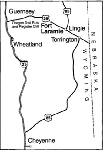 Fort Laramie National Historic Site, Wyoming Map