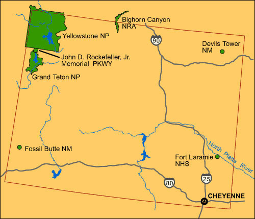 Grand Teton National Park, Wyoming Map